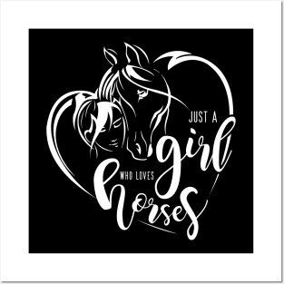 Just a Girl who Loves Horses by Farm n' Fancy Posters and Art